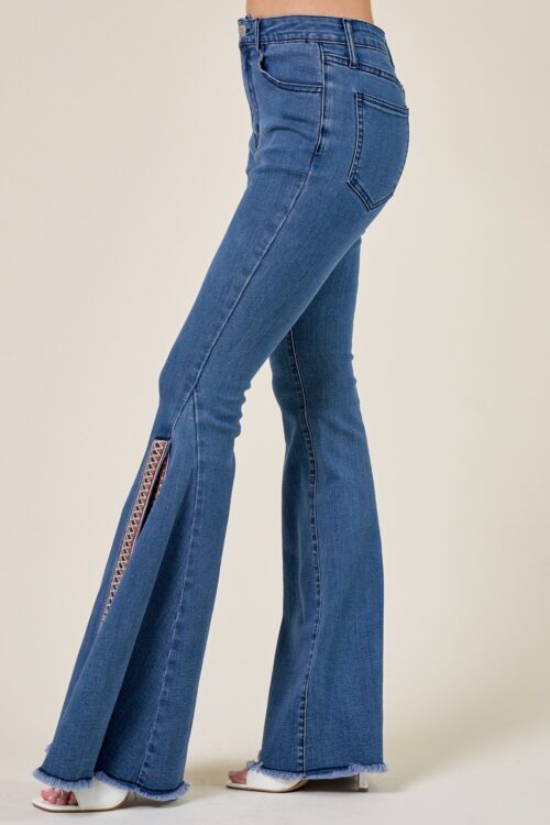 WESTERN BELLBOTTOM JEANS WITH SLIT - Image 2