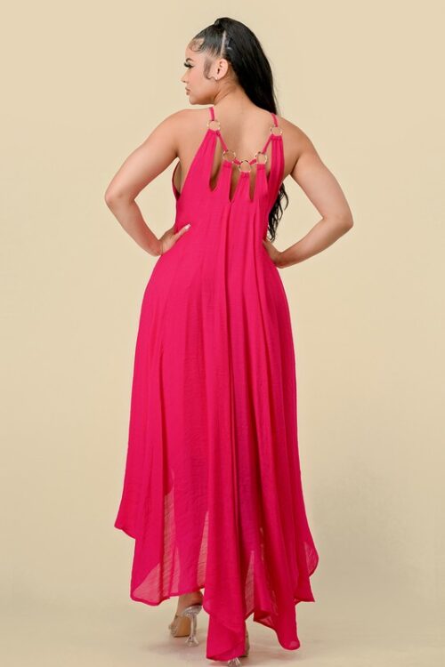 CUT OUT NECK HIGH LOW DRESS - Image 6