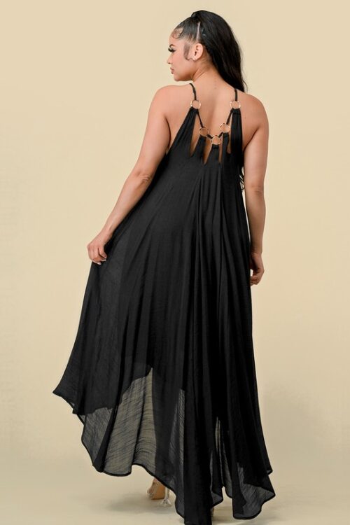 CUT OUT NECK HIGH LOW DRESS - Image 3